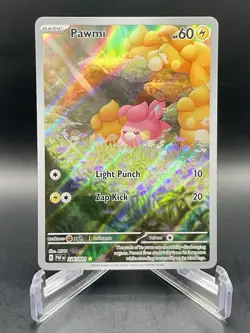 Pawmi 226/091 Paldean Fates Illustration Rare Full Art Holo Pokemon TCG NM/M - Image 1