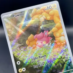 Pawmi 226/091 Paldean Fates Illustration Rare Full Art Holo Pokemon TCG NM/M - Image 3