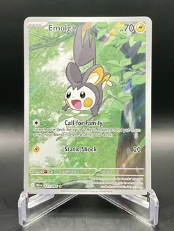 Emolga 112/086 SV: Black Bolt Illustration Rare Full Art Holo Pokemon TCG NM/M - Image 1