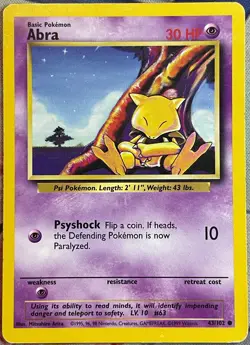 Abra - 43/102 - Base Set Pokemon 1999 - Image 1