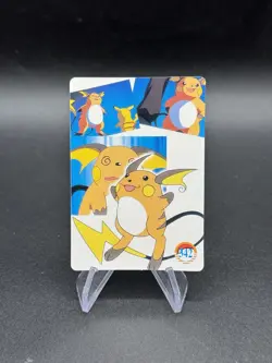Pikachu Christmas Holo Pokemon Vintage Pocket Monsters Vending Prism Sticker 334 - Image 2