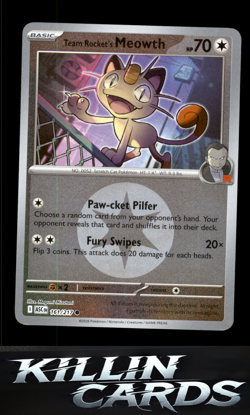 Reverse Holofoil Team Rocket's Meowth (Energy Symbol Pattern) 161/217 Pokemon Co - Image 1