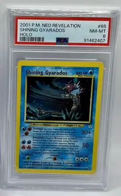 Pokemon Shining Gyarados Holo Graded PSA 8 NM-MT Neo Revelation 65/64 🔥 - Image 1