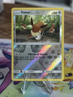 ✨ Pokemon TCG 2018 Eevee 105/156 Sun & Moon Ultra Prism Reverse Holo Card MINT ✨ - Image 1