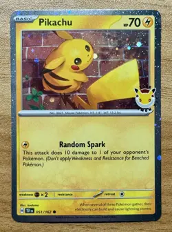 Pikachu 051/162 Stamped 2026 Pokemon Day 30th Anniversary Promo Cosmos Eng - NM - Image 1