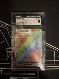 Pikachu Vmax 188/185 Rainbow Rare Holo Pokemon CGC 10 Gem Mint - Image 1