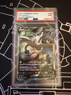2022 POKEMON SWORD & SHIELD SILVER TEMPEST #186 FULL ART/LUGIA V PSA 9 - Image 1