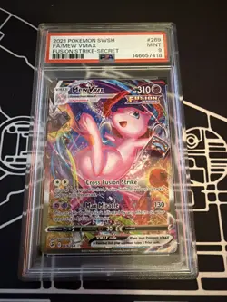 2021 Pokemon Fusion Strike Mew Vmax Secret Rare 269/264 PSA 9 - Image 1