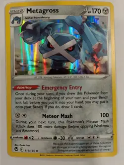 Metagross 119/195 Silver Tempest Pokemon Holo Foil Nice! - Image 1