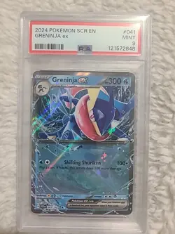 POKEMON 2024 Stellar Crown GRENINJA EX #041 PSA 9 Mint RARE - Image 1