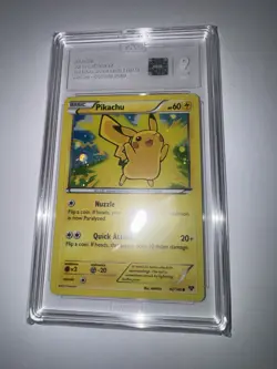 Pikachu 42/146 Cosmos Holo Lego Movie Exclusive 2014 Pokemon XY Graded AGS 9 MT - Image 3