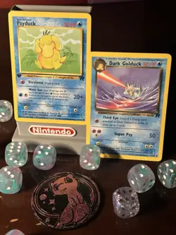 Pokemon TCG Psyduck 65/82 1st Edition & Dark Golduck 37/82 Team Rocket 2000 NM - Image 1