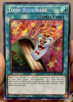 Yugioh Toon Bookmark BLCR-EN067 Secret Rare 1st Ed VLP w/Tracking - Image 1