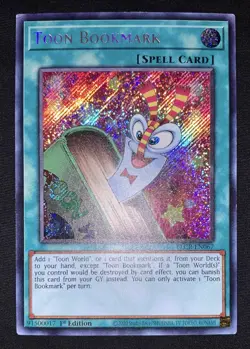 Yugioh Toon Bookmark BLCR-EN067 Secret Rare 1st Ed VLP w/Tracking - Image 2