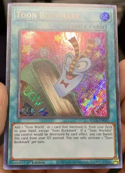 Yugioh Toon Bookmark BLCR-EN067 Secret Rare 1st Ed VLP w/Tracking - Image 4