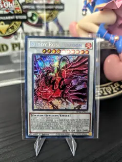 Yu-Gi-Oh! MP Ruddy Rose Dragon MP22-EN077 Prismatic Secret Rare - Image 1