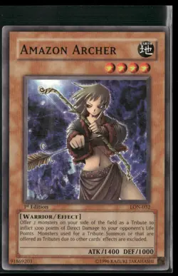 Amazon Archer LON-032 1st Edition - Yu-Gi-Oh! TCG Common - Image 1