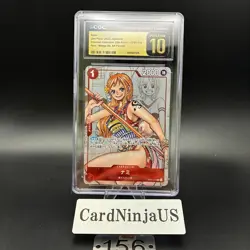 CGC 10 PRISTINE Nami Parallel OP01-016 R 25th Edition ONE PIECE Card Game 156 - Image 1