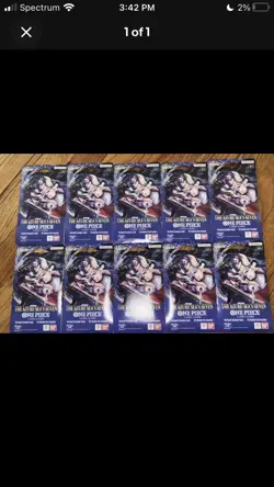 One Piece TCG The Azure Sea’s Seven OP-14 Sleeved Booster Pack Lot Of 10 Sealed - Image 1
