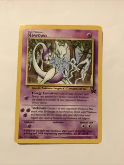 Pokemon Card Mewtwo Black Star Promo 12 Near Mint - Image 1