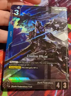 GUNDAM TCG CARD GAME DELTA PLUS - GD01-006 R+ FOIL ENGLISH NEWTYPE RISING - Image 1