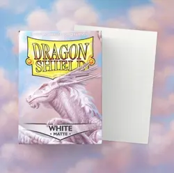 Dragon Shield White Matte 100 Premium Card Sleeves Standard Size - Image 1