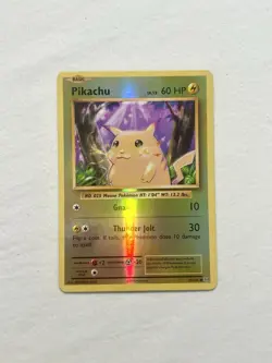 NM 2016 Pikachu Card Pokemon TCG XY 35/108 Rev Holo - Image 1