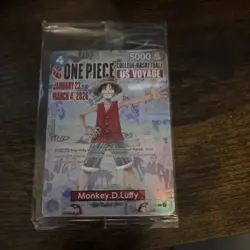Bandai One Piece Monkey.D.Luffy College Basketball US Voyage Promo Card P-055 - Image 1