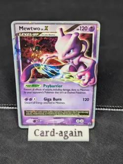 Pokemon TCG Mewtwo LV.X Black Star Promo DP28 Holo Card, LP Condition - Image 1