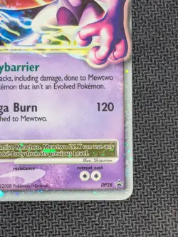 Pokemon TCG Mewtwo LV.X Black Star Promo DP28 Holo Card, LP Condition - Image 5