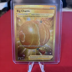 Big Charm 206/192 Rebel Clash Gold Secret Rare Pokemon TCG Card MP - Image 1
