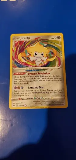 Pokemon TCG Jirachi Holo Card 119/185 Vivid Voltage Amazing Rare LP - Image 1