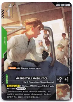 Asemu Asuno - GD03-088 R+ Gundam Card Game Alt Art - Image 1