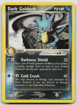 Pokemon Card Dark Golduck Uncommon Team Rocket Returns 35/109 - Image 1