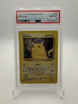 Pokemon Pikachu Trading Card Game Classic Holo PSA 10 GEM MT Card 008/034 EN - Image 1