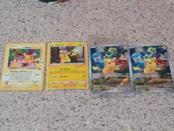 Pikachu Lot 4 Pokemon Cards Holo BD PIKA-POKBALL-2 Full Art's 1 Sealed Gradable - Image 1