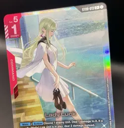 Lady Luck ST08-013 C+ Flash of Radiance Textured Foil Gundam Card Game NM/M - Image 3