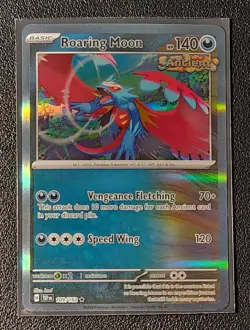 holo Roaring Moon 109/162 Pokemon card SV Temporal Forces rare NM - Image 1