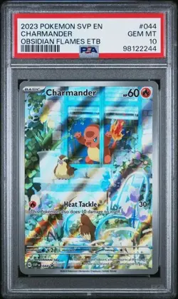Pokemon Scarlet & Violet Obsidian Flames Charmander ETB Promo Card 044 PSA 10 💎 - Image 1
