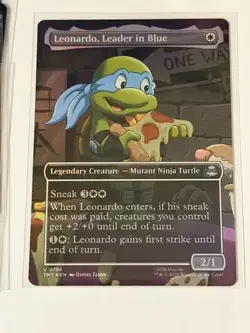 Leonardo, Leader in Blue Borderless Teenage Mutant Ninja Turtles Foil 196 - Image 1
