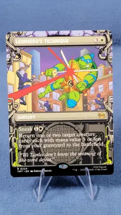Leonardo's Technique - Showcase Regular R MTG Teenage Mutant Ninja Turtles NM - Image 1