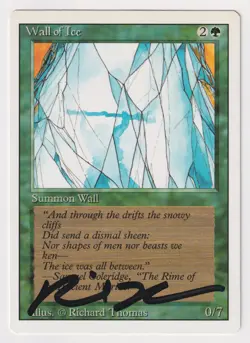 Signed Wall of Ice LP Revised Edition Artist Richard Thomas 1994 WOTC MTG Magic! - Image 1
