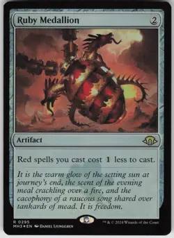 MTG Ruby Medallion Foil NM Modern Horizons 3 Magic 295 - Image 1