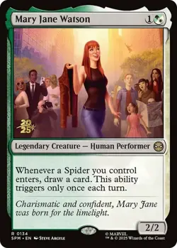 1 x Mary Jane Watson - Foil - Prerelease Promo - Marvel's Spider-Man - NM-Mint - - Image 1