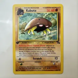 1999 Pokemon TCG FOSSIL 1ST ED #50 KABUTO NM - Image 1