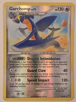 Pokemon TCG Garchomp 5/147 Supreme Victors Cracked Ice Reverse Holo Rare HP - Image 1