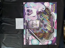 Pokemon TCG Galarian Rapidash V Collection Box - 4 Booster Packs.* Quick Ship * 820650808739 - Image 1
