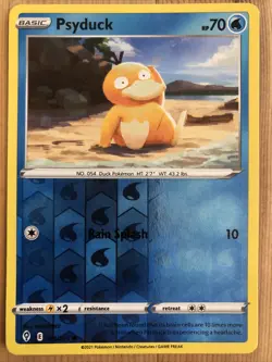 Pokemon TCG Evolving Skies Psyduck Reverse Holo 024/203 Near Mint (NM) Common - Image 1