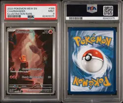 Pokemon Charmander 168/165 SV151 Illustration Rare Holo PSA 9 Graded - Image 3