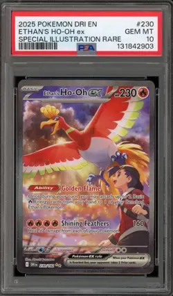 Pokemon Ethan's Ho-Oh ex Destined Rivals Special Illustration Rare #230 PSA 10 - Image 1